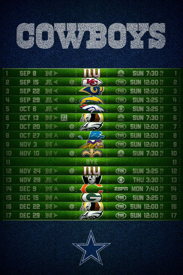 Dallas Cowboys schedule 2017